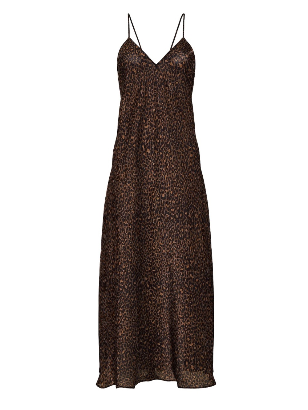 Victoria’s Secret Leopard Print sheer satin long Slip Dress NWT
